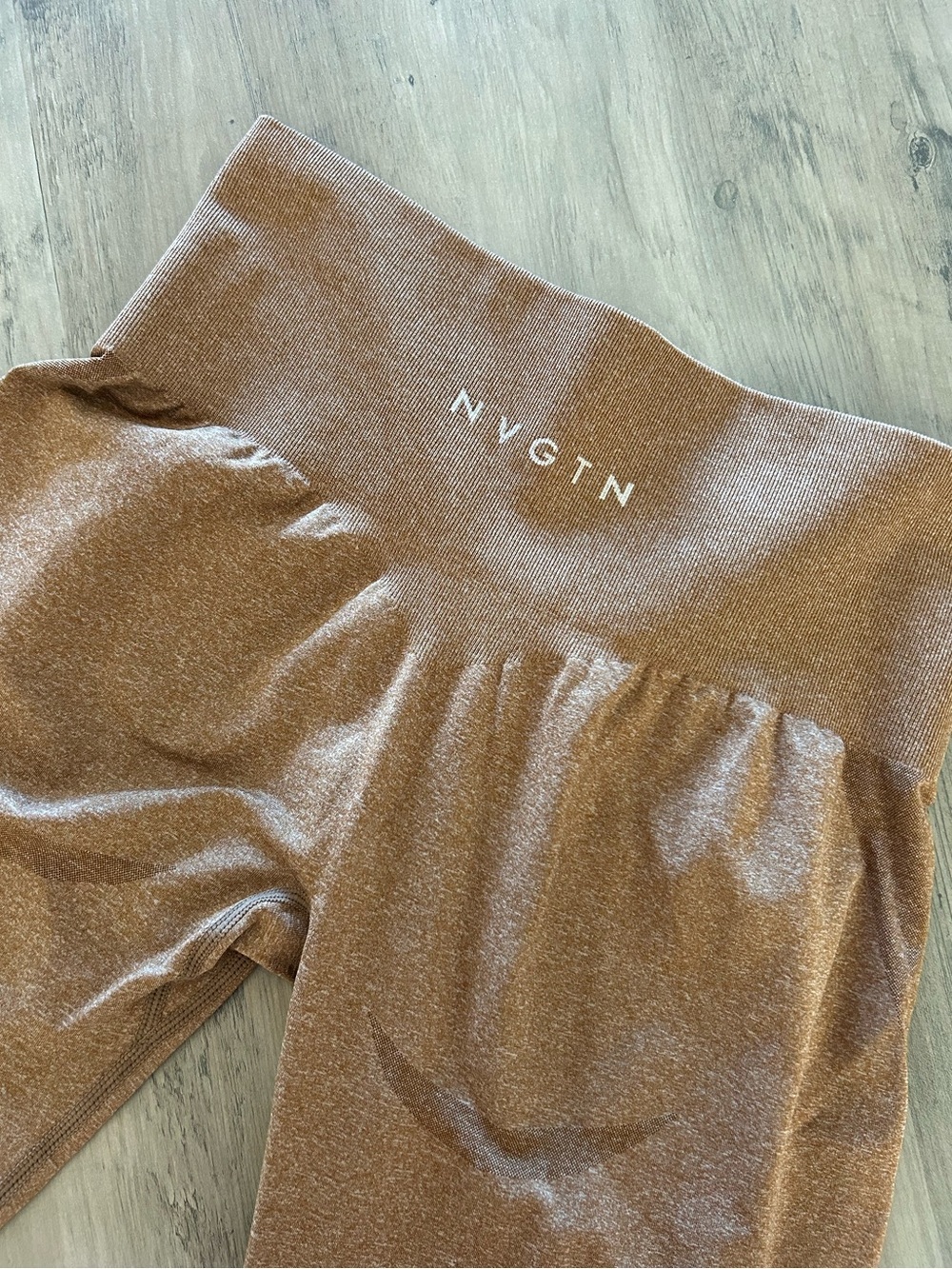 NVGTN Leggings Womens Sz M Brown Seamless High Waist Ankle Yoga Pants Athletic